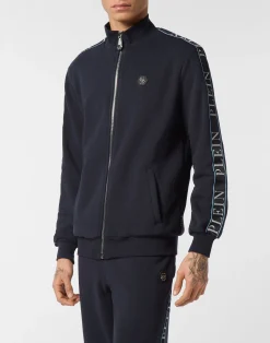 PHILIPP PLEIN Fleece Tracksuit Jacket Plein Tape>Uomo Street Couture