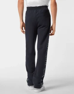 PHILIPP PLEIN Fleece Tracksuit Pants Plein Tape><noscript><img data-lazyloaded=