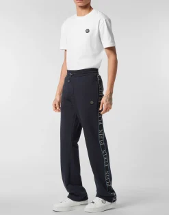 PHILIPP PLEIN Fleece Tracksuit Pants Plein Tape><noscript><img data-lazyloaded=
