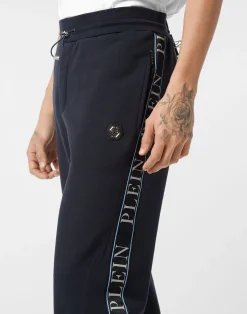 PHILIPP PLEIN Fleece Tracksuit Pants Plein Tape><noscript><img data-lazyloaded=