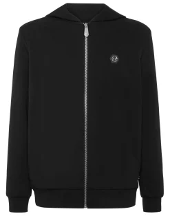 PHILIPP PLEIN Fleece Zip Hoodie Skull America>Uomo Street Couture