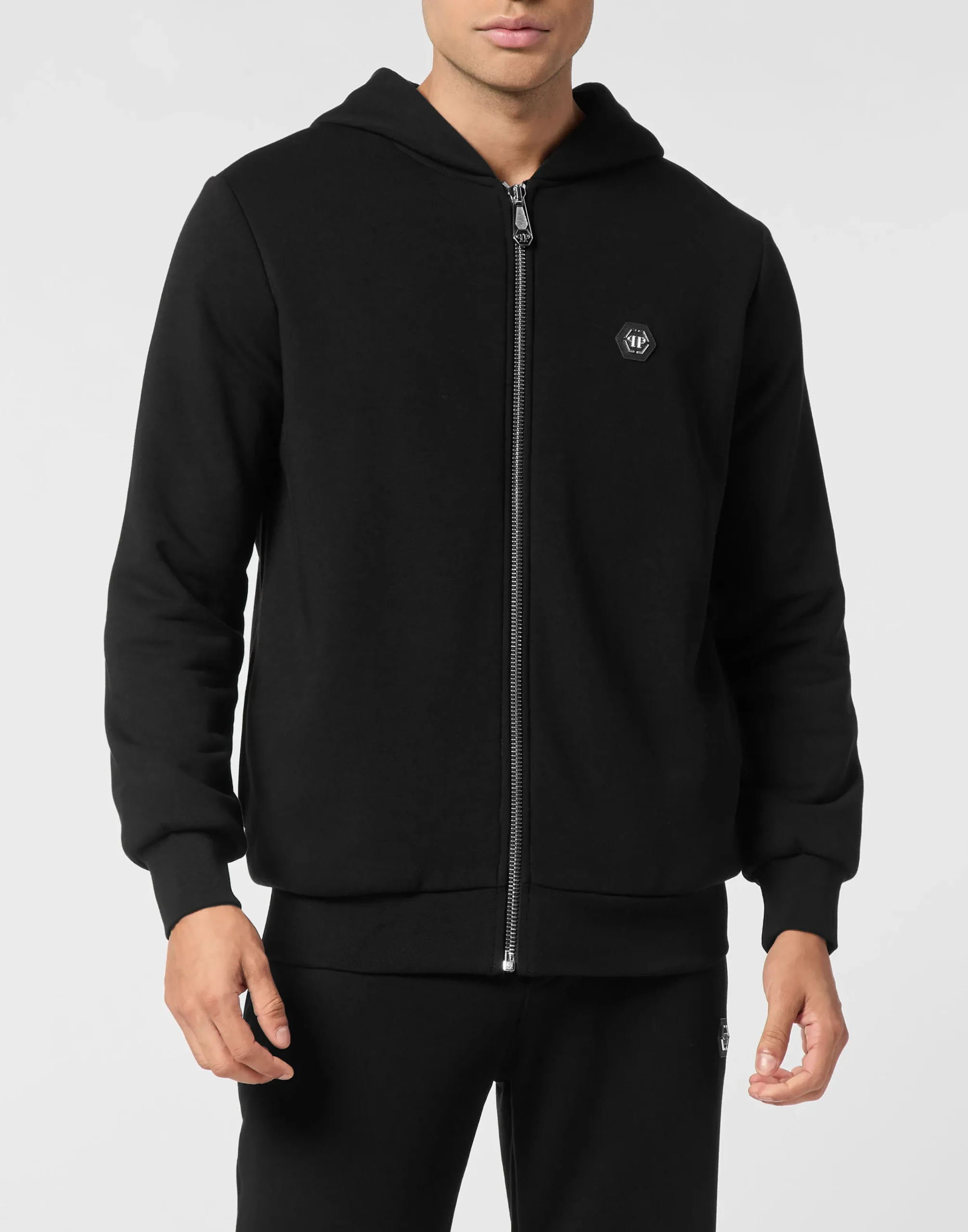 PHILIPP PLEIN Fleece Zip Hoodie Skull America>Uomo Street Couture