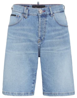 PHILIPP PLEIN Formentera Shorts Tattoo>Uomo Denim