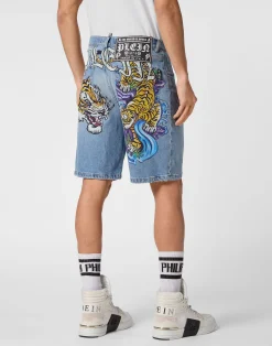 PHILIPP PLEIN Formentera Shorts Tattoo><noscript><img data-lazyloaded=