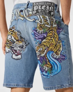 PHILIPP PLEIN Formentera Shorts Tattoo><noscript><img data-lazyloaded=