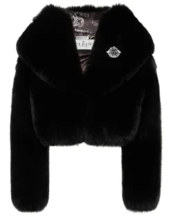 PHILIPP PLEIN Fox Fur Hooded Short Jacket>Donna Giubbotti|Pellicce E Cappotti
