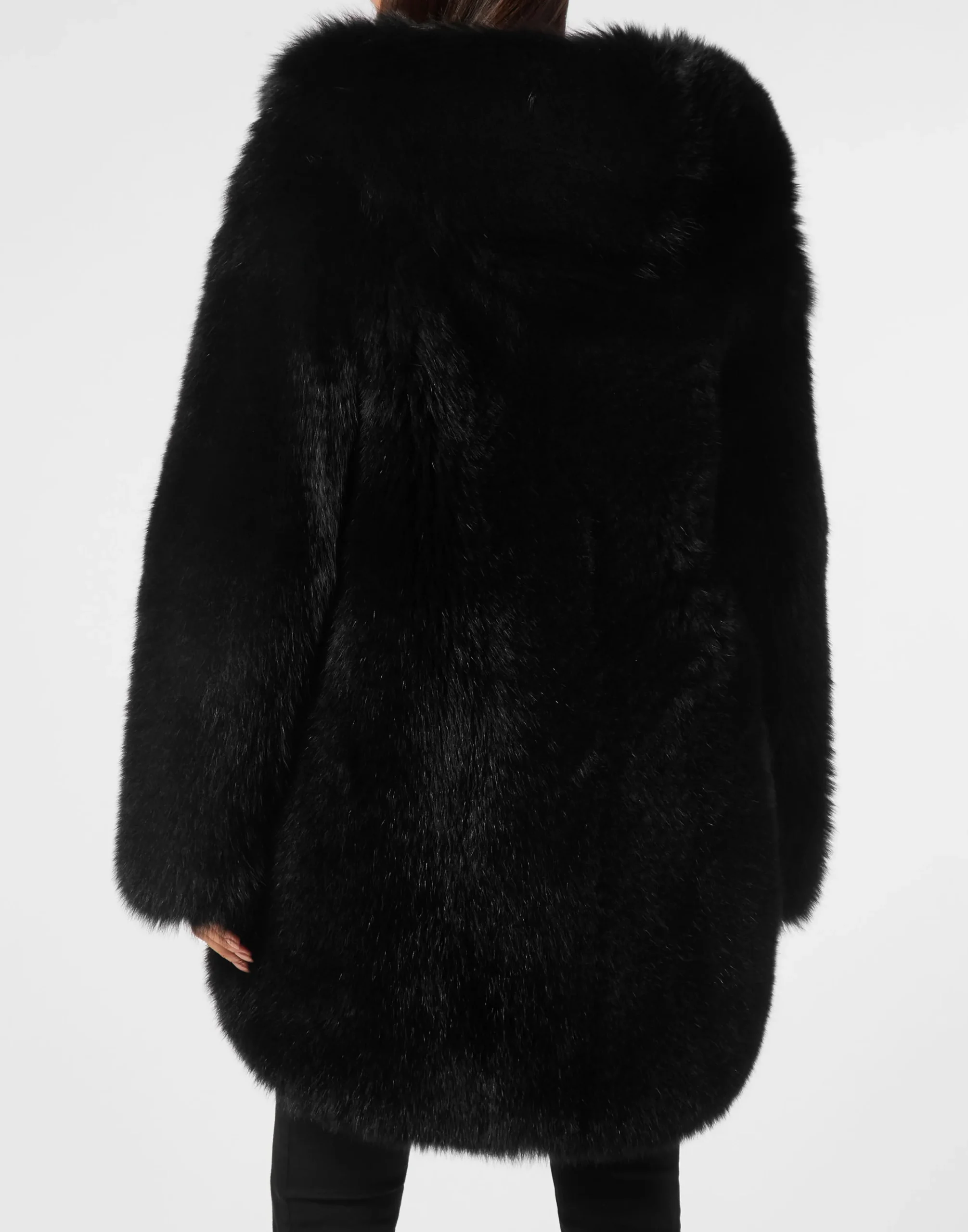 PHILIPP PLEIN Fox Fur Oversize Jacket>Donna Giubbotti|Pellicce E Cappotti