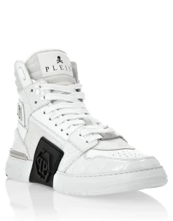 PHILIPP PLEIN Hi-Top Crocco Printed Sneakers Phantom Kick$>Uomo High Top Sneakers