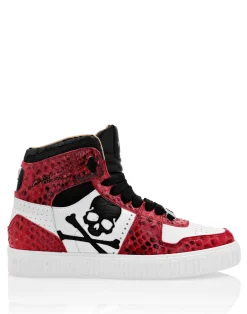 PHILIPP PLEIN HI-TOP SNEAKERS NOTORIOUS PYTHON SKULL>Uomo High Top Sneakers