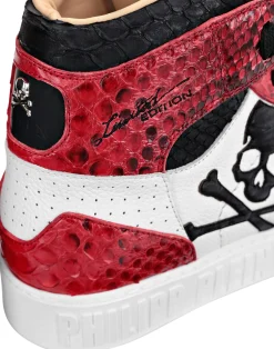 PHILIPP PLEIN HI-TOP SNEAKERS NOTORIOUS PYTHON SKULL><noscript><img data-lazyloaded=