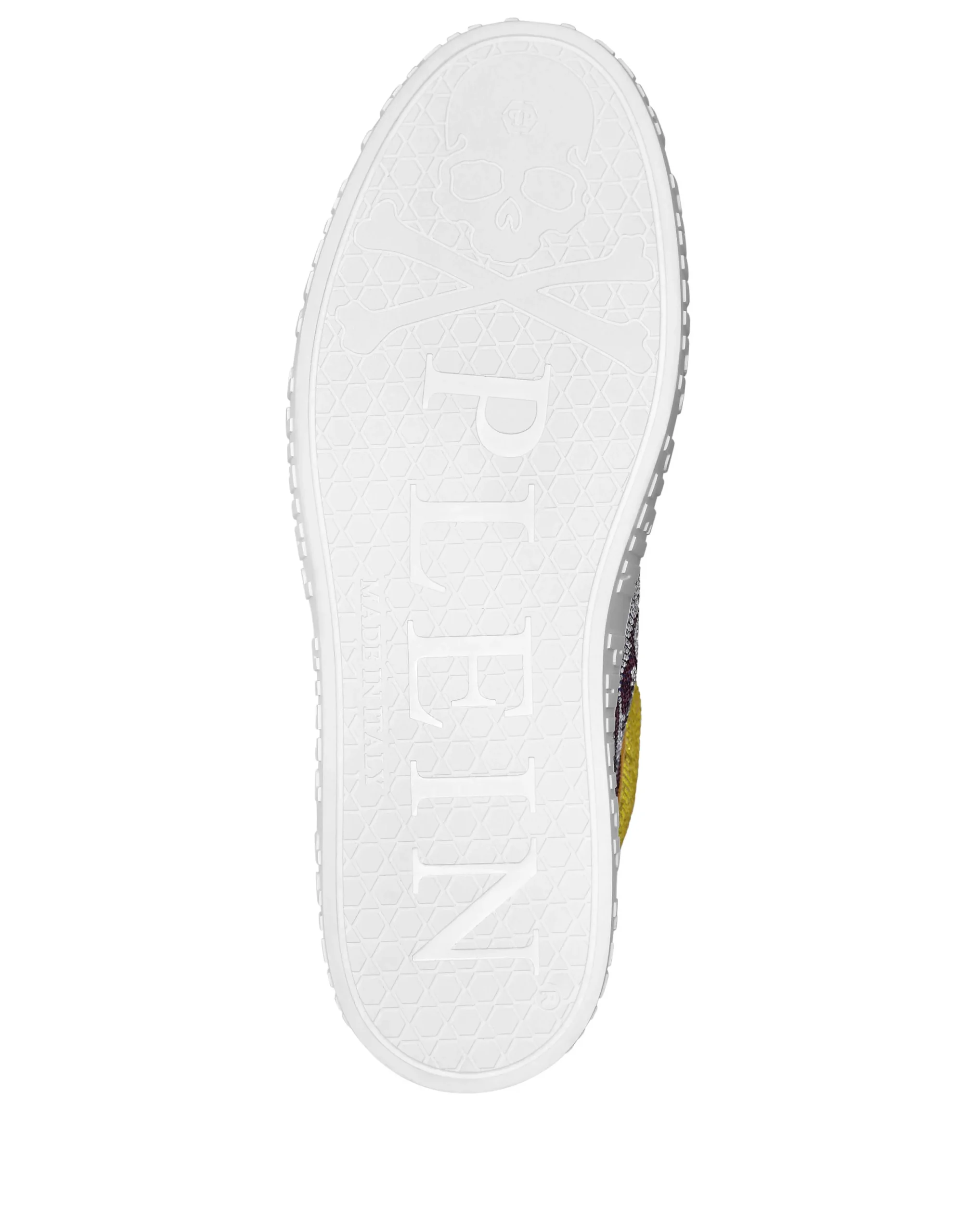 PHILIPP PLEIN HI-TOP SNEAKERS NOTORIOUS CRYSTAL SKULL with Crystals>Uomo High Top Sneakers|High Top Sneakers