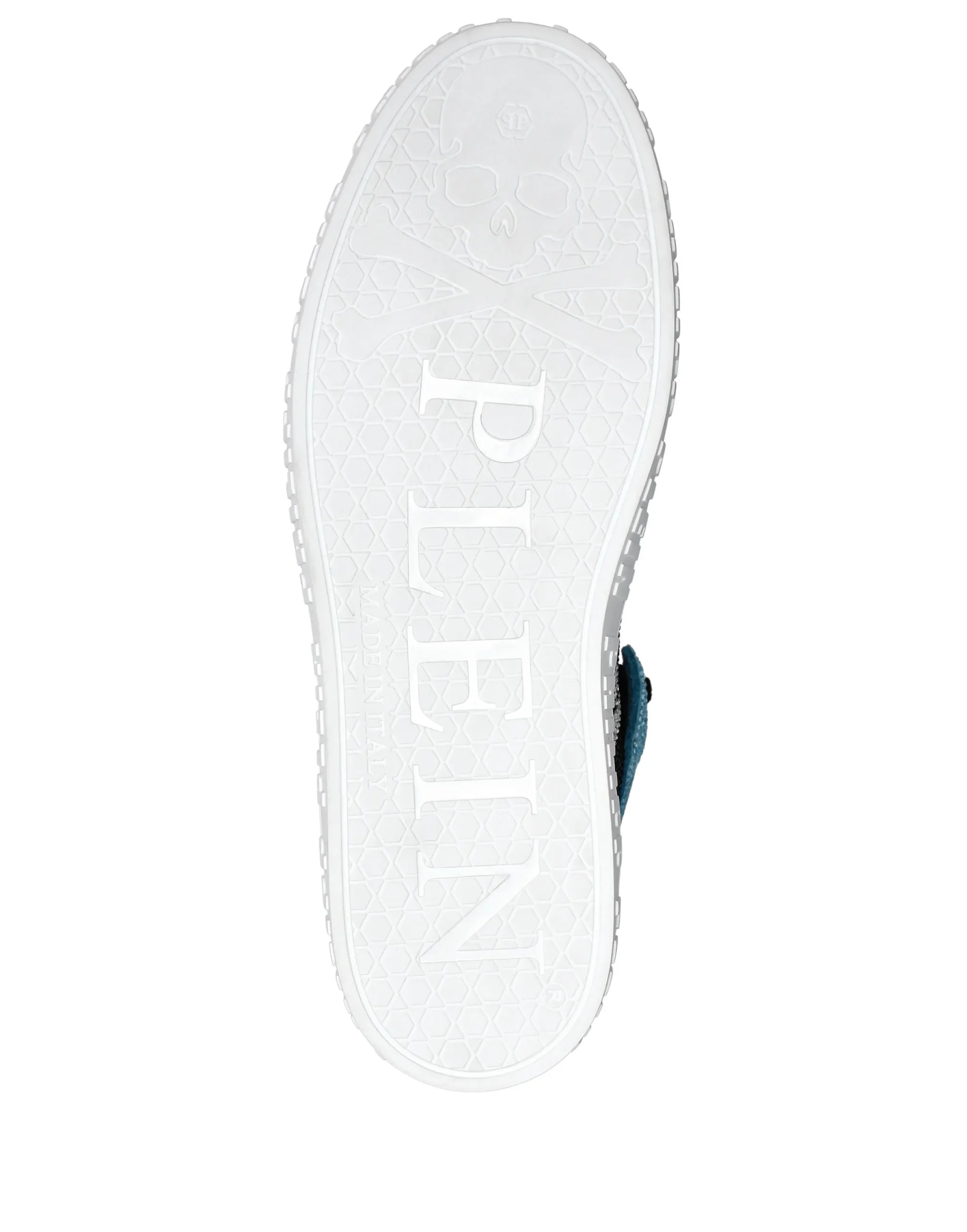 PHILIPP PLEIN HI-TOP SNEAKERS NOTORIOUS CRYSTAL SKULL with Crystals>Uomo High Top Sneakers|High Top Sneakers