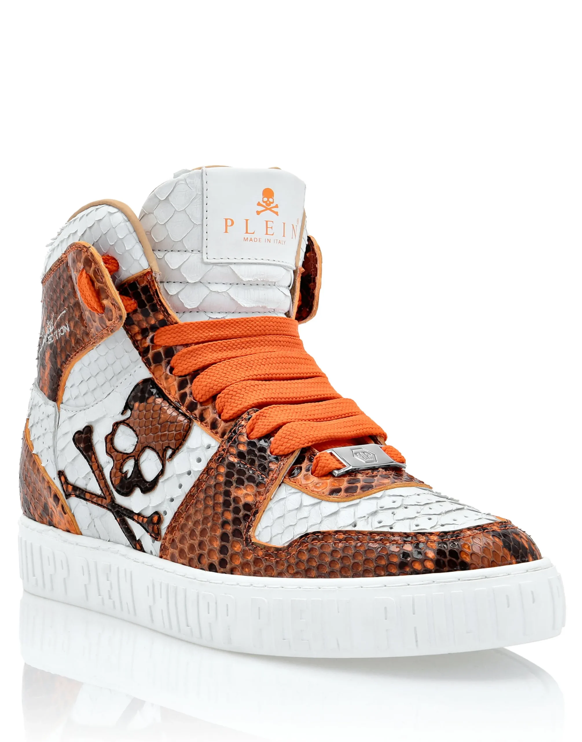 PHILIPP PLEIN HI-TOP SNEAKERS NOTORIOUS PYTHON SKULL>Uomo High Top Sneakers