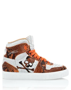 PHILIPP PLEIN HI-TOP SNEAKERS NOTORIOUS PYTHON SKULL>Uomo High Top Sneakers
