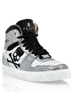 PHILIPP PLEIN HI-TOP SNEAKERS NOTORIOUS PYTHON SKULL>Uomo High Top Sneakers