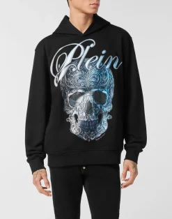 PHILIPP PLEIN Hoodie Gradient Skull>Uomo Street Couture|Pullover / Felpe / Giacche