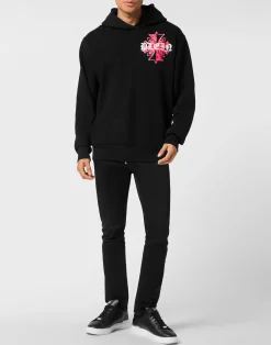 PHILIPP PLEIN Hoodie Sweatshirt Worldwide Crest><noscript><img data-lazyloaded=