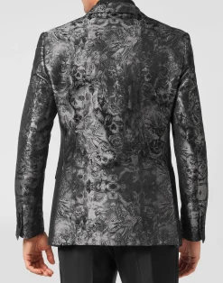 PHILIPP PLEIN Jacquard Blazer Lord fit Gothic Plein with Crystals><noscript><img data-lazyloaded=