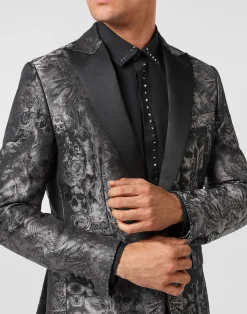 PHILIPP PLEIN Jacquard Blazer Lord fit Gothic Plein with Crystals><noscript><img data-lazyloaded=