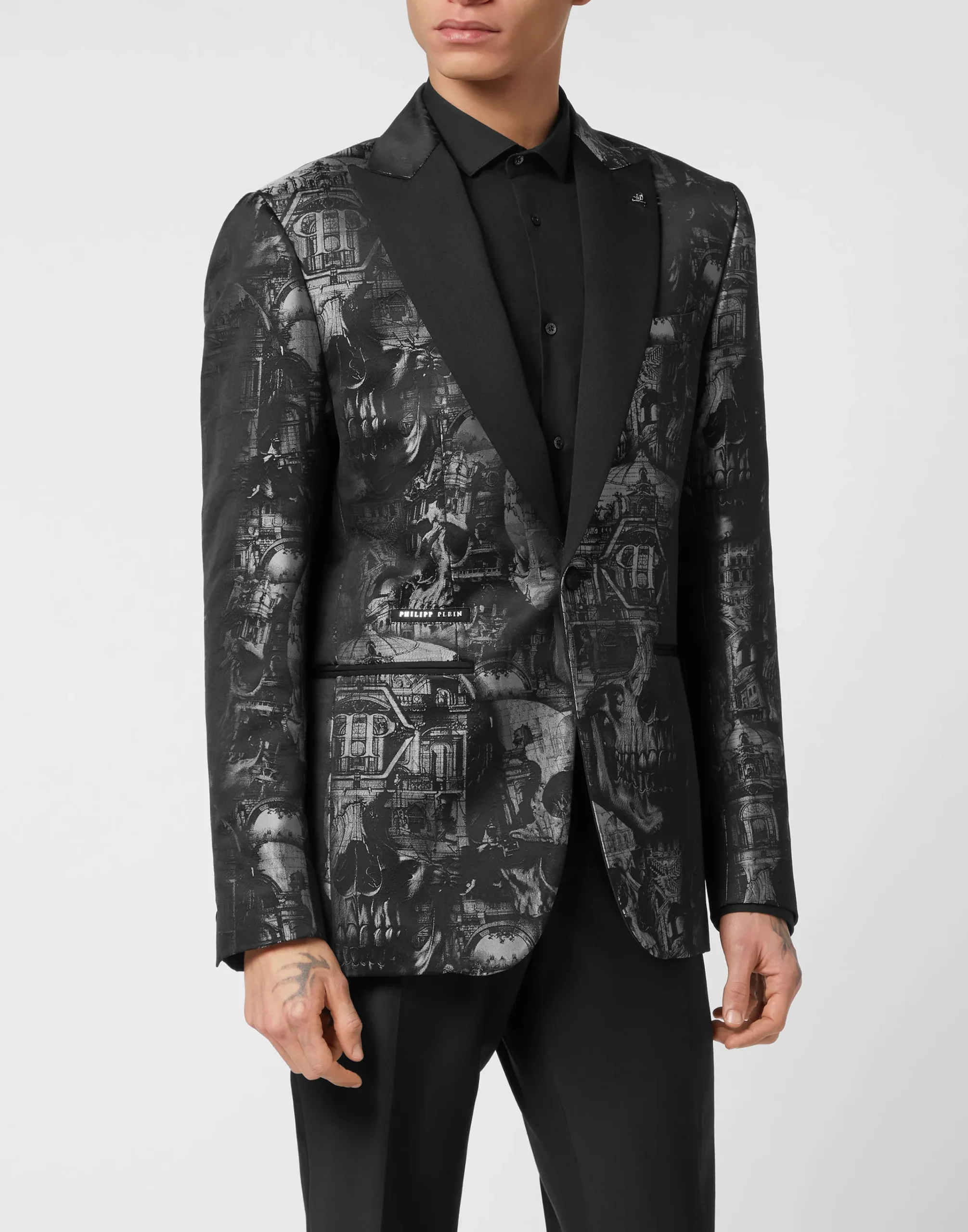 PHILIPP PLEIN Jacquard Blazer Lord Fit Skull>Uomo Sartorial
