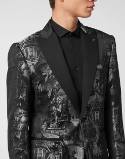 PHILIPP PLEIN Jacquard Blazer Lord Fit Skull><noscript><img data-lazyloaded=
