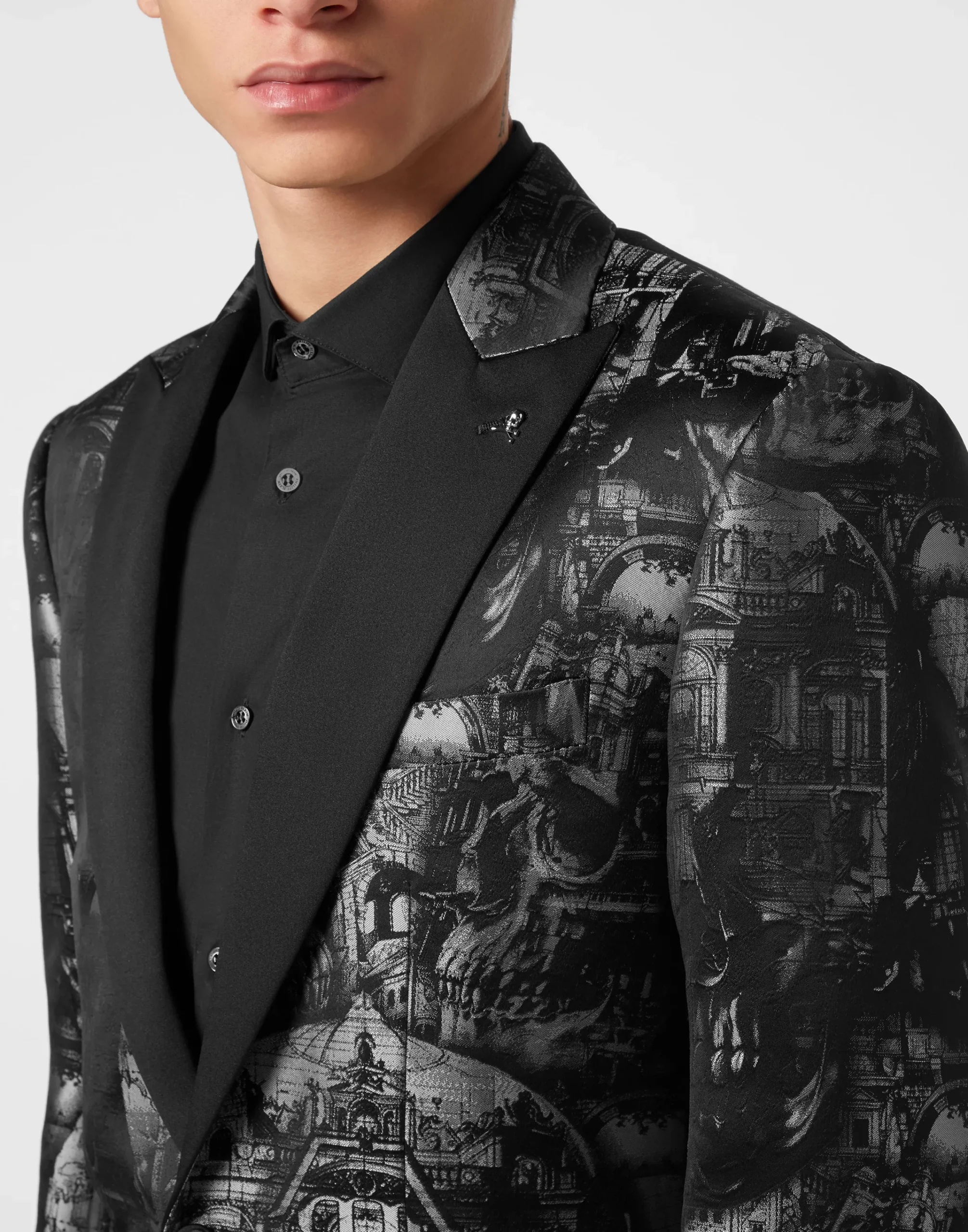 PHILIPP PLEIN Jacquard Blazer Lord Fit Skull>Uomo Sartorial