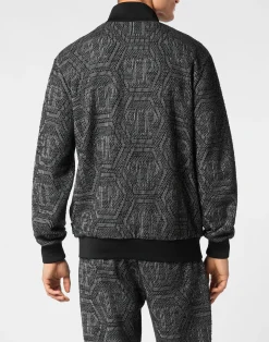 PHILIPP PLEIN Jacquard Jogging Jacket LS Monogram><noscript><img data-lazyloaded=