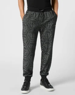 PHILIPP PLEIN Jacquard Jogging Pants Monogram>Uomo Street Couture