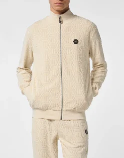 PHILIPP PLEIN Jacquard Tracksuit Jacket Monogram>Uomo Street Couture