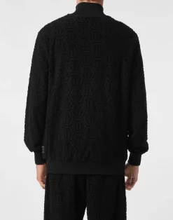 PHILIPP PLEIN Jacquard Tracksuit Jacket Monogram><noscript><img data-lazyloaded=