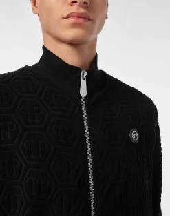 PHILIPP PLEIN Jacquard Tracksuit Jacket Monogram><noscript><img data-lazyloaded=