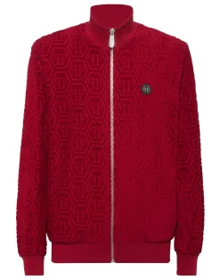 PHILIPP PLEIN Jacquard Tracksuit Jacket Monogram>Uomo Street Couture