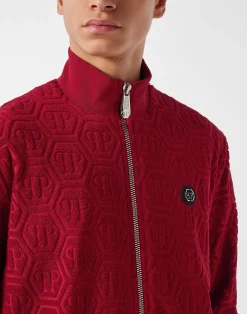PHILIPP PLEIN Jacquard Tracksuit Jacket Monogram><noscript><img data-lazyloaded=