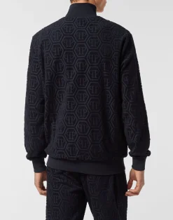 PHILIPP PLEIN Jacquard Tracksuit Jacket Monogram><noscript><img data-lazyloaded=