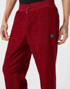 PHILIPP PLEIN Jacquard Tracksuit Pants Monogram><noscript><img data-lazyloaded=