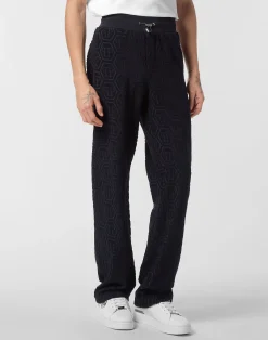 PHILIPP PLEIN Jacquard Tracksuit Pants Monogram>Uomo Street Couture
