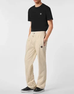 PHILIPP PLEIN Jacquard Tracksuit Pants Monogram><noscript><img data-lazyloaded=