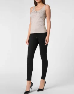 PHILIPP PLEIN Jersey Rib Tank top Stones><noscript><img data-lazyloaded=