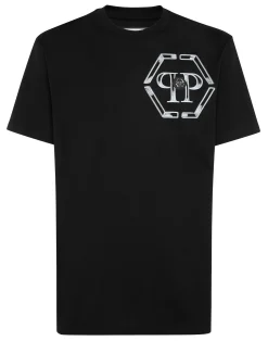 PHILIPP PLEIN Jersey T-shirt Round Neck SS Hexagon>Uomo T-Shirts