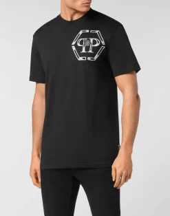 PHILIPP PLEIN Jersey T-shirt Round Neck SS Hexagon>Uomo T-Shirts