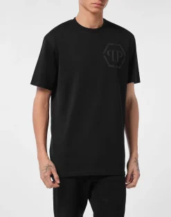 PHILIPP PLEIN Jersey T-shirt Round Neck SS Hexagon>Uomo T-Shirts