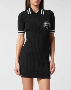 PHILIPP PLEIN Knit Polo Dress>Donna Abiti E Gonne|Maglieria