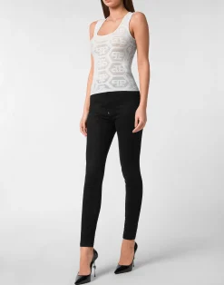 PHILIPP PLEIN Knit Tank Top Monogram><noscript><img data-lazyloaded=