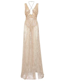 PHILIPP PLEIN Lace Long Dress>Donna Abiti E Gonne