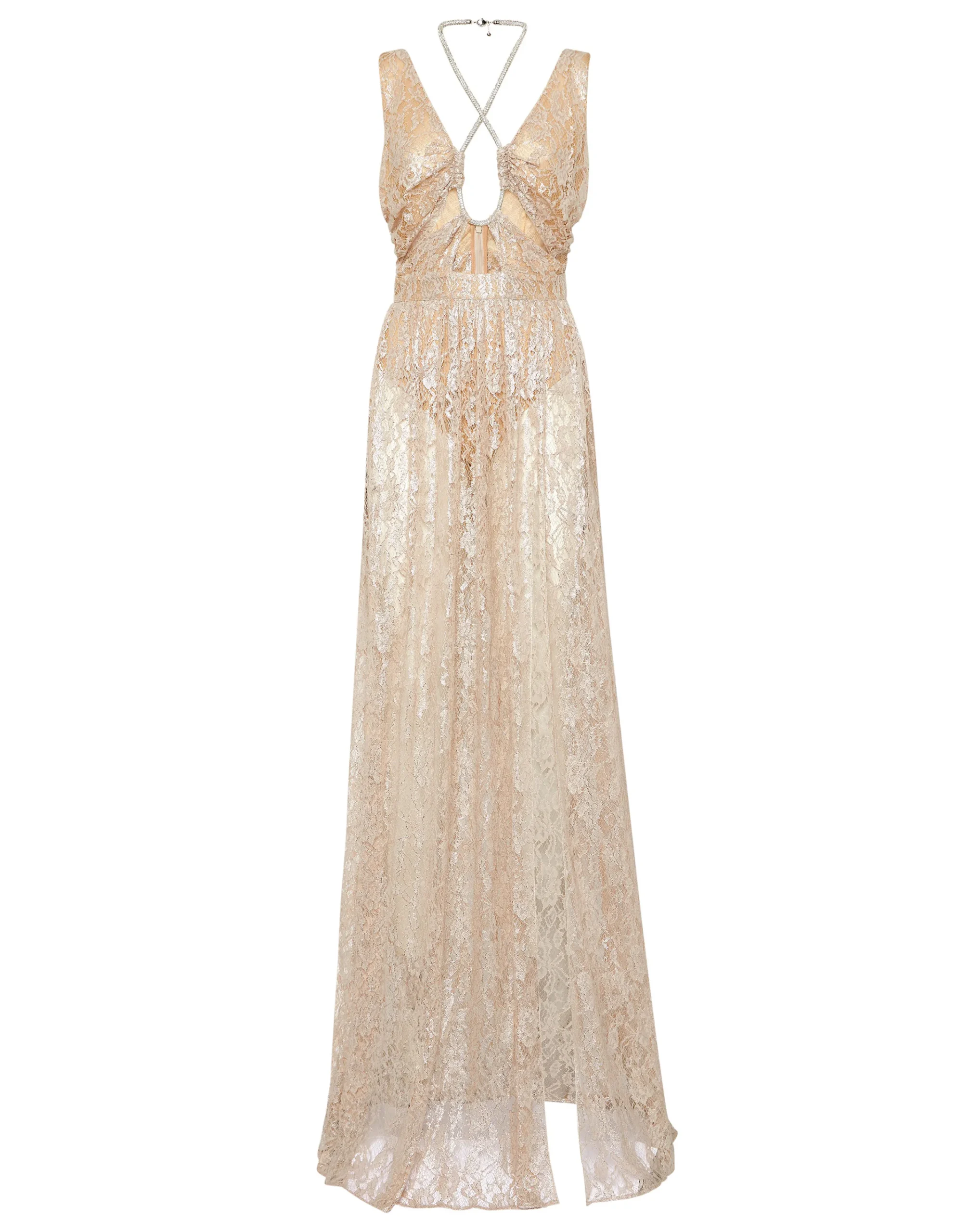 PHILIPP PLEIN Lace Long Dress>Donna Abiti E Gonne
