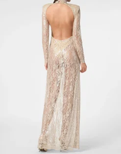 PHILIPP PLEIN Lace Long Dress><noscript><img data-lazyloaded=