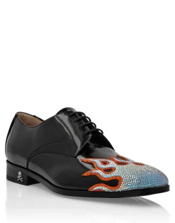 PHILIPP PLEIN Lace Up Shoes Strass Flame>Uomo Scarpe Classiche
