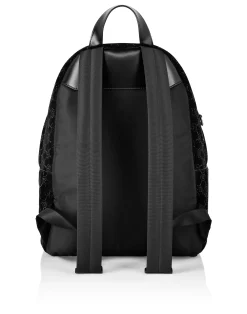 PHILIPP PLEIN Leather Backpack Monogram Strass>Uomo Zaini