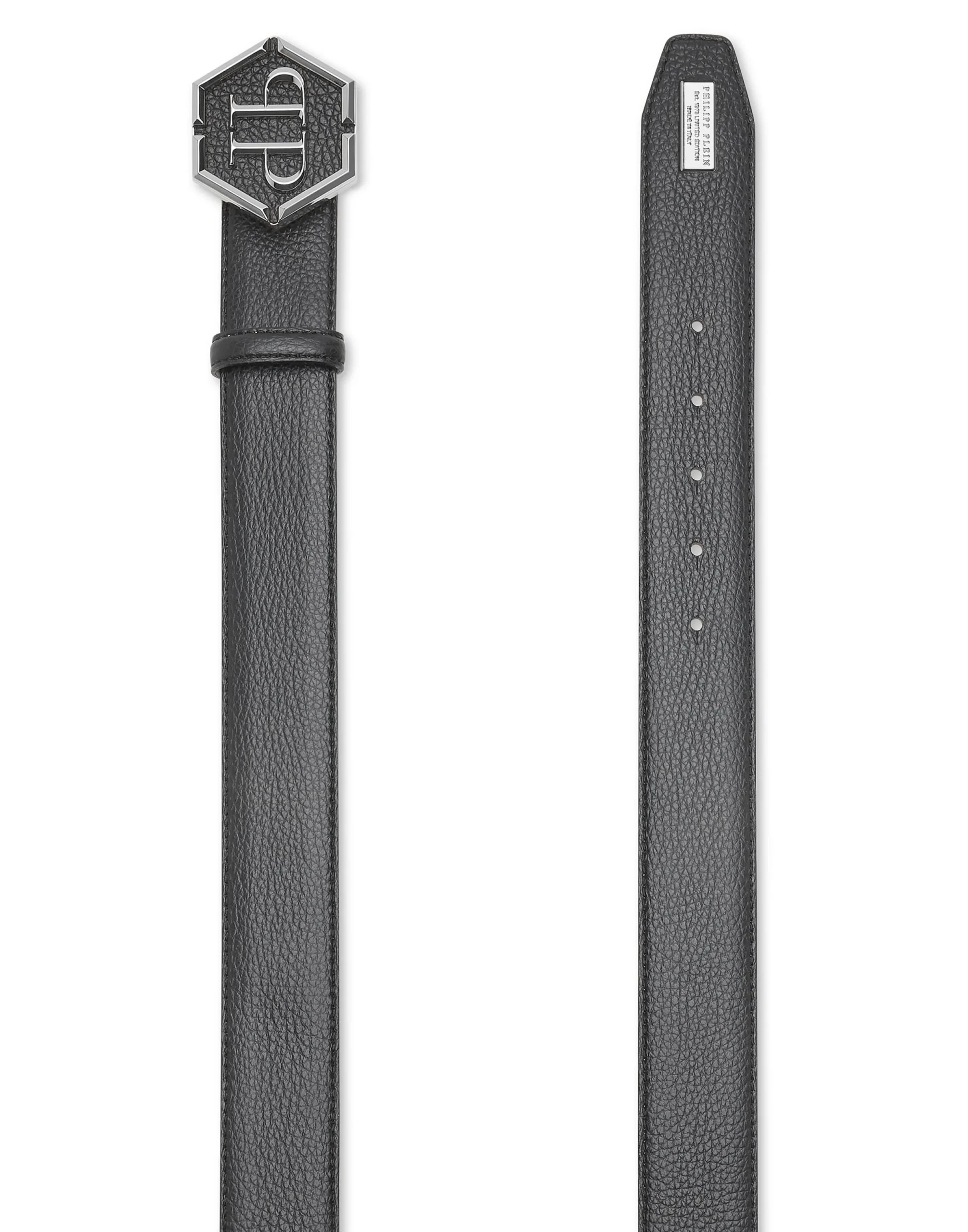 PHILIPP PLEIN Leather Belt Hexagon>Donna Cinture