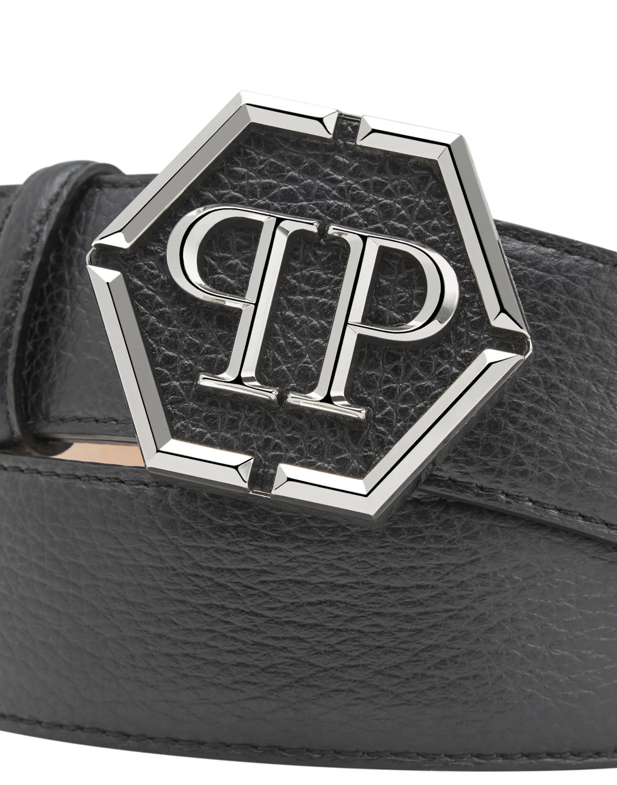 PHILIPP PLEIN Leather Belt Hexagon>Donna Cinture